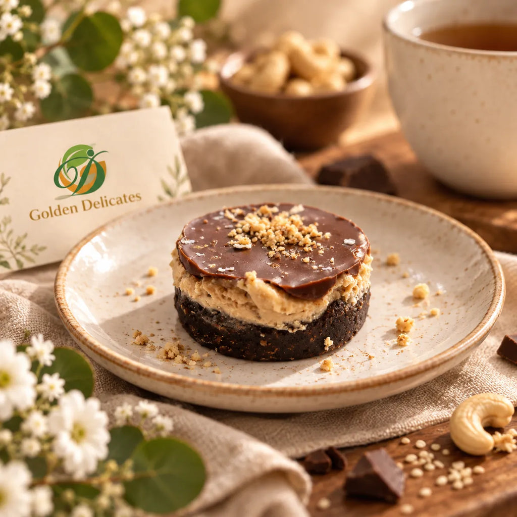 Sesam–Chocoladekoekje met Cashewvulling