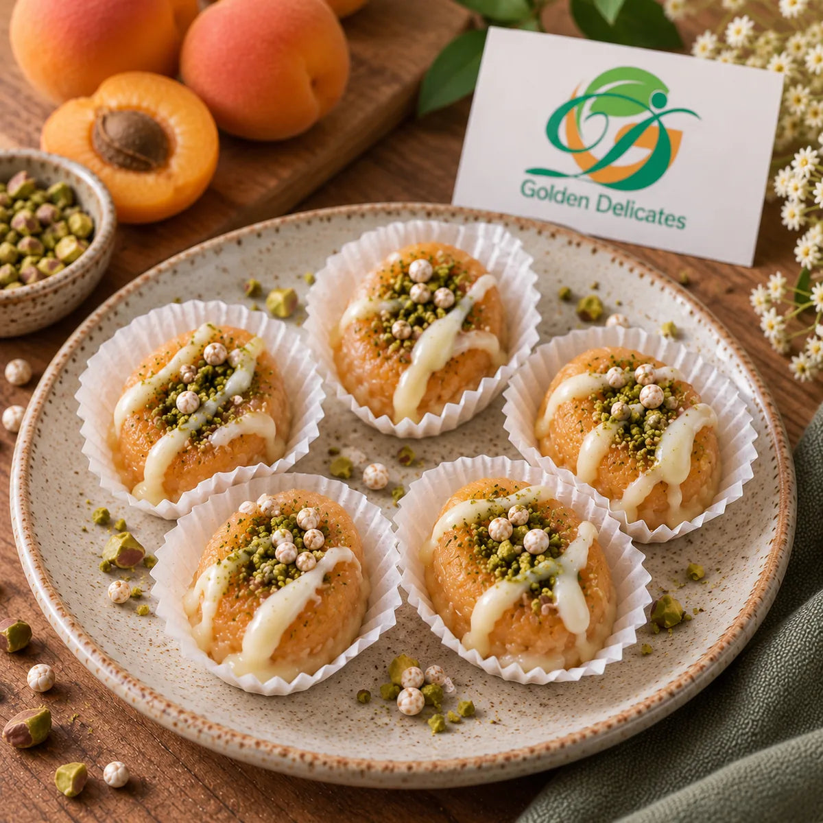 Golden Amandel-Abrikoos Bites