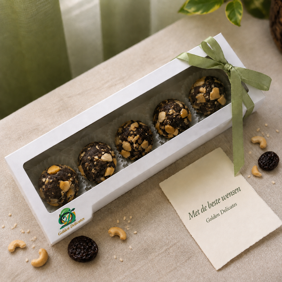 Pruimen–Cashewkoekjes met Sesam en Druivenstroop