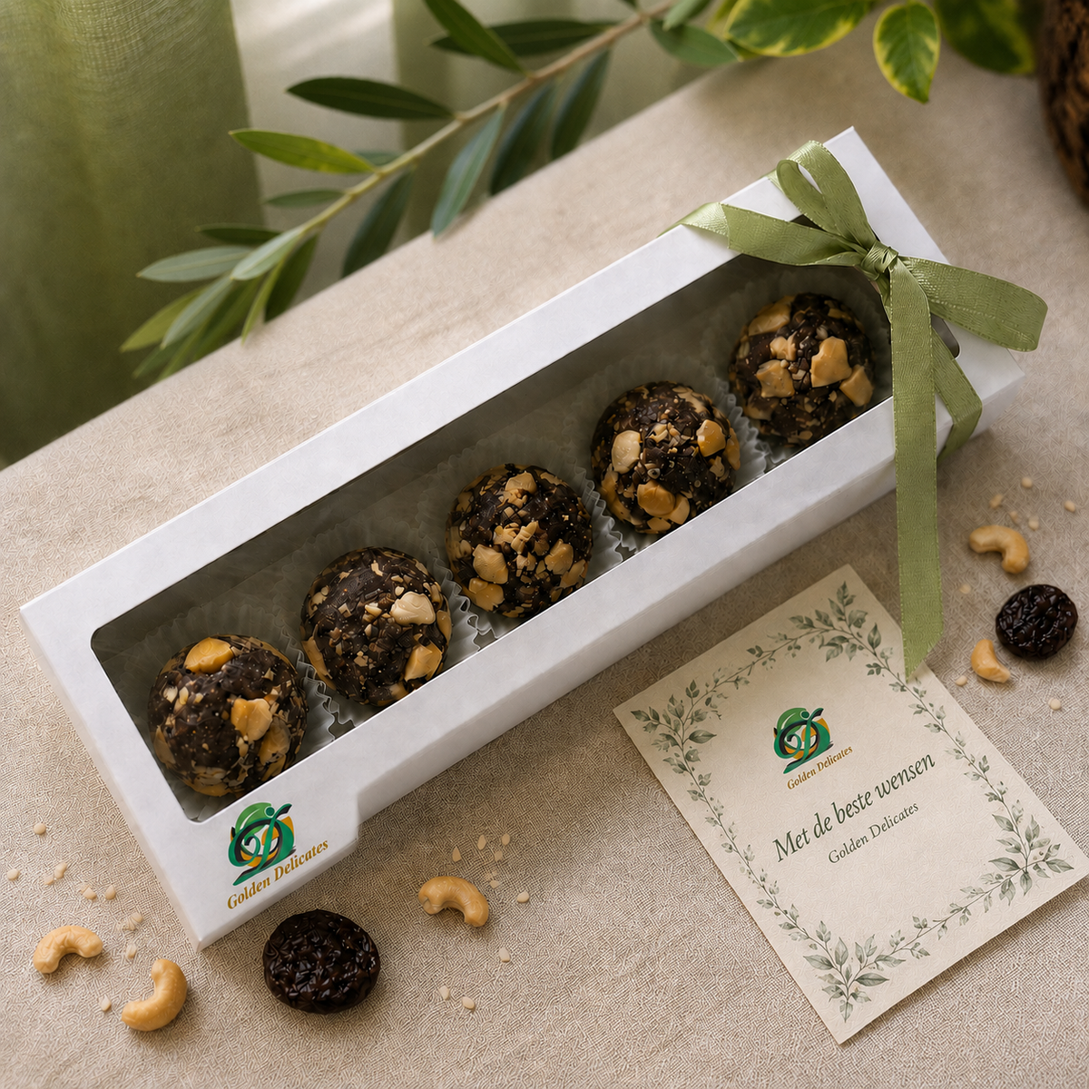 Pruimen–Cashewkoekjes met Sesam en Druivenstroop