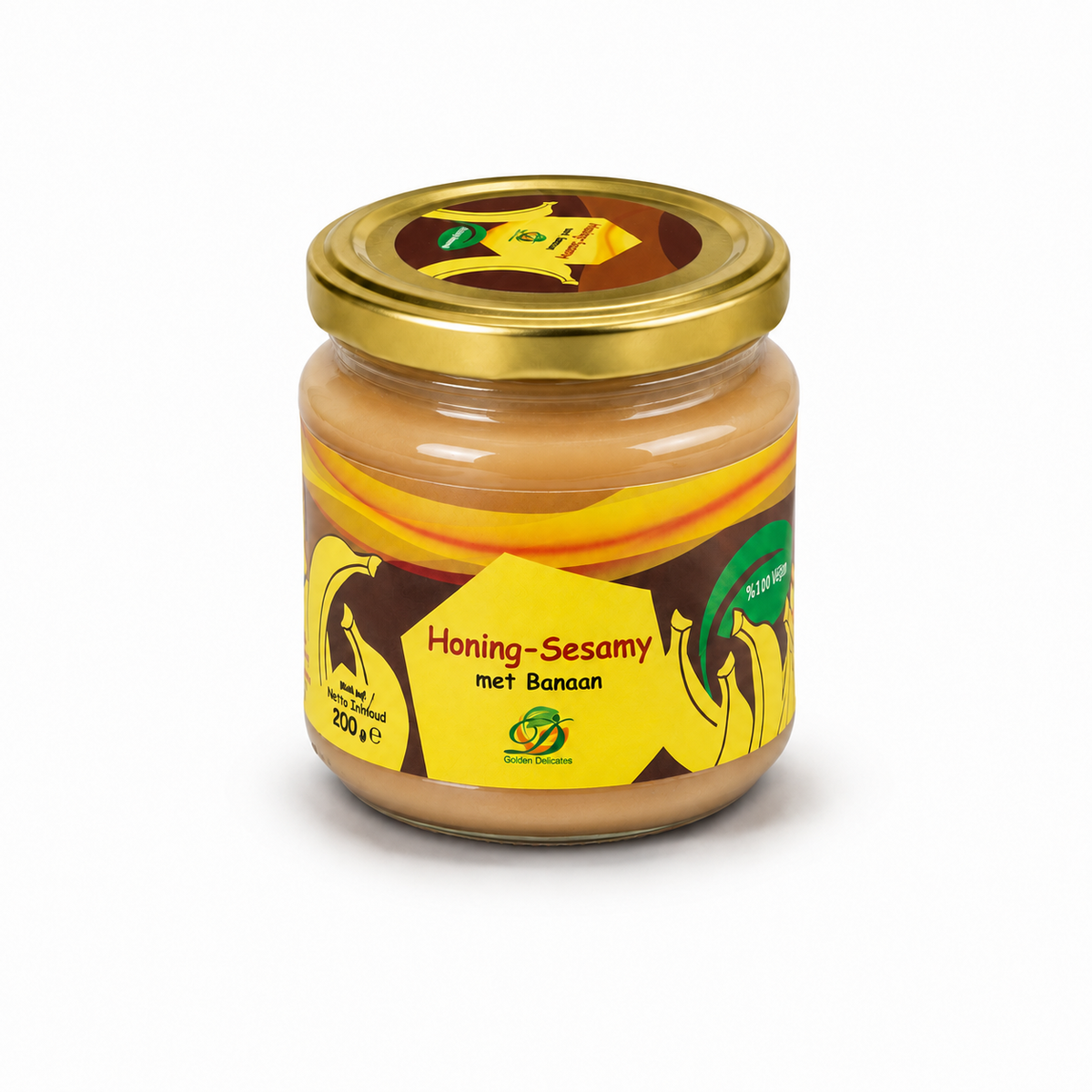 Honing–Sesampasta met Banaan