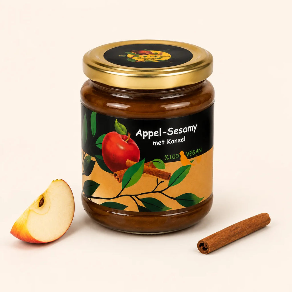 Appel–Sesampasta met Kaneel