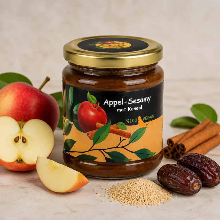 Appel–Sesampasta met Kaneel
