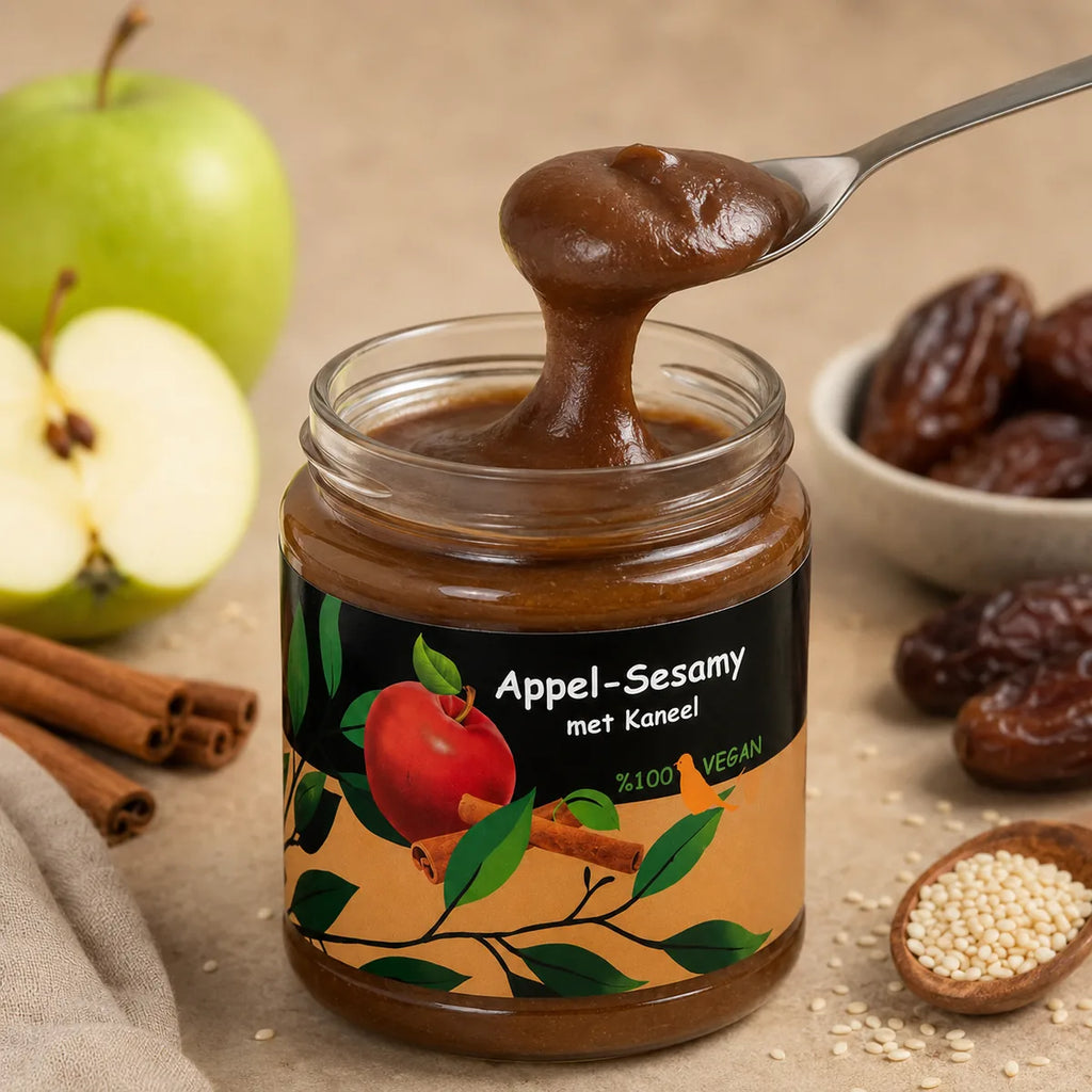 Appel–Sesampasta met Kaneel