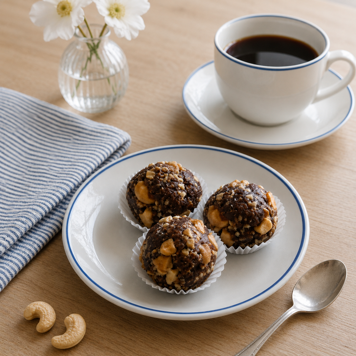 Pruimen–Cashewkoekjes met Sesam en Druivenstroop